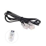 GENETIVE 受話器用 RJ-9 4極4芯 モジュラーケーブル 反転 黒 7m MJC4-RJ9N7-XB