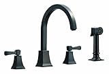 Design House 522128 Torino Kitchen Faucet with Sprayer, Brushed Bronze [並行輸入品]