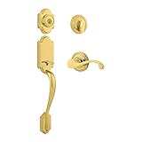 クイックセット800 AN / 966chl-usl03明るい真鍮ライフタイム仕上げArlington Single円柱Handleset with Commonwealthレバー