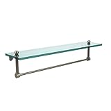 Allied Brass PR-1/22TB-PEW 22-Inch Single Shelf with Towel Bar, Antique Pewter [並行輸入品]