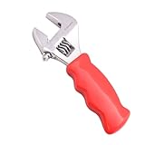 Donext モンキーレンチ 155mm 目盛付 ゴムマット付 調整可能 CR-V