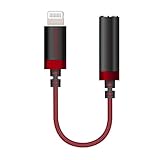 エレコム イヤホンアダプタ 【 Lightning - 3.5mm 】 イヤホンジャック変換 4極 通話/音楽対応 高耐久 Apple認証品 レッド MPA-L35S01RD