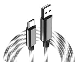 カシムラ ケーブル全体が鮮やかに発光して演出! 充電&同期 USB-A⇔Type-Cケーブル 1.2m ホワイトLED NAJ-638