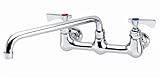 Krowne Commercial Series 8" Center Wall Mount Faucet, 6" Spout, Low Lead 12-806L [並行輸入品]