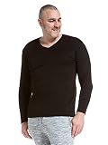 サカゼン B＆T CLUB 大きいサイズ メンズ すご暖 発熱 ストレッチ Vネック 長袖 アンダーTシャツ ブラック / 5L