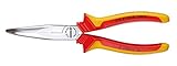 GEDORE 1552139 VDE Bent Nose Telephone Pliers with VDE Insulating Sleeves, 160mm Length [並行輸入品]