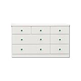 アルファタカバ 子供の成長に合わせて長く使えるカスタマイズチェスト ツマミチョイスシリーズ アリオ120cm3段ローチェスト(クリスタルグリーン)