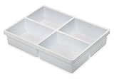 High Quality 50917 High Impact Styrene 4 Compartment Drawer Organizer, 11-5/8 Width x 2-3/8 Height x