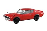 青島文化教材社(AOSHIMA) 楽プラ スナップキット No.24-RD ニッサン C110スカイラインGT-R（レッド） 1/32スケール プラモデル