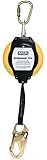 MSA 10093357 Workman Web Personal Fall Limiter, 36C Steel Snaphook, 1 Steel Carabiner, 10' Line Leng