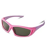 RIVBOS（リバッズ）RBK025　キッズ　子供用サングラス　偏光レンズ　ゴムフレーム　UVカット (2038-ピンク)