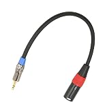 XLR - 3.5mm アダプター ケーブル、バランス 3.5mm 1/8 インチ オス - XLR オス ステレオ オーディオ アダプター ケーブル パッチ コード、30CM
