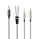6N単結晶銅・銀メッキ ビバボ 【 プラグ 3.5mm 】 Sennheiser ゼンハイザー HD700 対応 交換用 リケーブル ヘッドフォン ケーブル