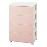 JEJ 収納ケース ピンク カラースタイルチェスト 4段 ホワイトピンク 400664