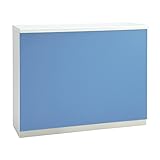 プラス　DKシリーズ　ハイカウンター　棚付オープンタイプ　DK-12HN　　ライトブルー/ホワイト