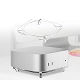 For Mac Mini M4 2024用 アクリル製 滑り止めドッキングステーション デスクトップスタンドベース 横置きスタンド 透明 省スペース 通気放熱 過熱防止 冷却ホルダー 多機能 アクリル デスクトップホルダー ブラケット 冷却ベース For Mac Mini M4 アクセサリー