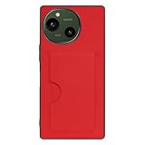 LOOF SKIN SLIM-SLOT AQUOS R9 / R10 ケース カバー カードポケット カード収納 カード 背面 スマホケース スマホカバー 背面カード収納 [レッド]
