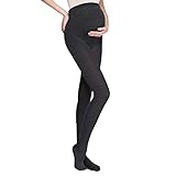 マタニティタイツ, KUCI妊娠中の女性のマタニティパンティストッキング不透明タイツ120D/ マタニティ ストッキング- ブラック (Black)