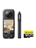 Insta360 X3 バーチャルツアー・キット 360度カメラ アクションカメラ 新型1/2インチ48MPセンサー IPX8防水 5.7K360度動画 72MP360度写真 手ブレ補正 アクティブHDR 4K一人称視点 60fps自撮り 360度水平維持 AI編集 音声制御2.0 長時間 アクションカム 360度ライブ配信 Vlog、バイク、水中撮影用 webカメラモード