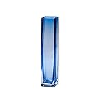 Flower/Bud Glass Vase Decorative Centerpiece Home or Wedding by Royal Imports - 10x2 Blue [並行輸入品]
