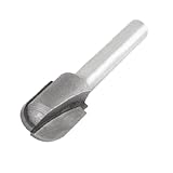 uxcell ルータービットセット　丸いノース　ルータービット カッティング　木工ツール　ダブル　フリュート　　6.35mmx12.7mm　グレー