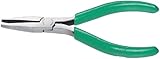 Xcelite DN54GV Flat Nose Plier with Green Cushion Grip Handle, Smooth Jaw, 5 Length, 1-3/16 Jaw Leng