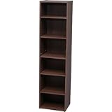 アイリスオーヤマ モジュール ボックス α 6段 可動棚 幅36.6×奥行29×高さ144.6cm ウォールナットブラウン MDB-6K