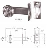 Baldwin 0413030 Mortise Door Bolt, Bright Brass by Baldwin