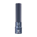 Demiawaking トルクスネジ用ビット 六角ドライバービット 1/2"100mm H5-H17 1個入り H17