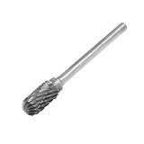 uxcell　回転ヤスリ　ロータリーヤスリ　ロータリーファイル　切削歯　円筒ノーズ　硬質合金　6mm x 13mm