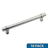 10 Pack Rok Hardware Contemporary Euro Loop Style Solid Metal Pull / Handle 7-9/16" (192 mm) Center 