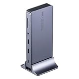 イーサプライ ドッキングステーション USB-C接続 11in1 HDMI×2 2画面出力対応 縦型スタンド付き 4K/60Hz対応 アルミ製 EZ4-VGA025