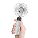 ハンディファン 手持ち扇風機 ハンディ 扇風機 透明な外観デザイン オシャレなLEDライト 携帯扇風機 ハンディ扇風機 静音 ミニ扇風機 3