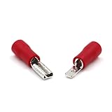 Baomainレッドメス/オスInsulated Spadeワイヤコネクタ電気圧着端子22 – 16 AWG 2.8 X 0.5 MM 100パック