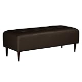 ベンチソファ 背もたれ無し ベンチチェアー 長椅子 イス ダイニング 2人掛け 合皮レザー Baggy RG 2×5 ダークブラウン