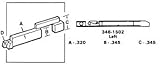 CRL Left Handナイロンスライドボルト – .320 "幅; .345 "高さ – 20 per package – 3461502