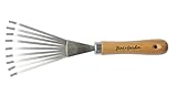 Tierra Garden 35-1805 Stainless Steel Hand Shrub Rake with Ash Wood Handle [並行輸入品]