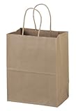 8"x4.75"x10" 50 pcs Brown Kraft Paper Bags 95% POST CONSUMER MATERIALS & FSC CERTIFIED by BagSource 
