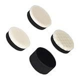 ポリッシャーバフ スポンジバフ 100mm 研磨スポンジ マジックテープ式 (3ウールバフ+1極細スポンジ, 100mm 4個セット)