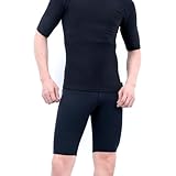 DELLING 日本製 ウェットスーツ インナー パンツ メンズ AIR SKIN（エアースキン）ブラックメタリックス 1mm スキンゴム生地 防寒インナー 保温インナー ドライスーツ インナー (3L)