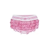 ラッフルバッツ　RuffleButts コットンジャージフリルブルマ　ピンクストライプ (6-12m(66-76cm)) [並行輸入品]