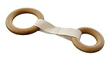 Intuitoys Two Ring Teether (Organic Natural), Handmade in USA, Natural, Wood Teether, Baby Rattle, D