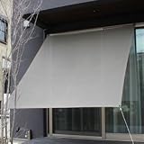 イチオリシェード　遮光タイプ　mボーダー　【屋外用日よけ　透過性と通気性へのこだわり　日本製　シェー ベージュ