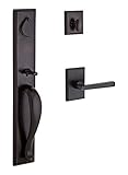 Baldwin FDLONXTAPRRSR481 Reserve Full Dummy Handleset Longview x Taper with Rustic Square Rose in Da