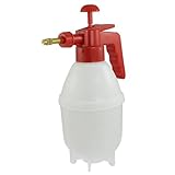 SODIAL(R)レッドハンドルホワイトボディプラスチック水スプレーボトル加圧スプレー