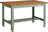 トラスコ 中量作業台(1200kg型・ダップ樹脂天板)1200×900×740mm【代引不可・メーカー直送品】 HW-1209