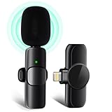 ピンマイク スマホマイク iphone/iPad用 無指向性 ラベリアマイク 瞬時接続 360°集音 ノイズ軽減 小型 軽量 プラグ＆プレイ クリップ式 録音 撮影 ライブ配信 会議 生放送 Lightningデバイス専用 日本語説明書 (ブラック)
