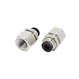 1/4インチチューブ1 / 4NPTめねじ2つの方法空気ガスクイック継手2PCS
