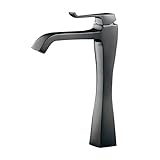 カクダイ シングルレバー混合栓 トール マットブラック 逆止なし 183-175GN