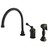 Kingston Brass KB3815BLBS Buckingham Kitchen Faucet with Brass Sprayer, 8-3/4-Inch, Oil Rubbed Bronz